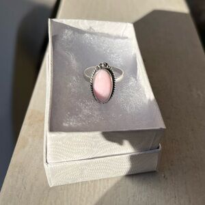 Sterling Silver Pink Conch Shell Ring